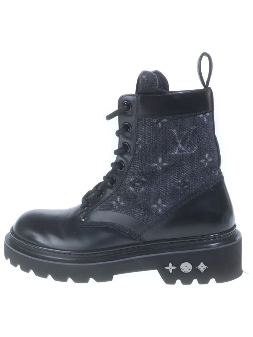 Louis Vuitton Ranger Line Denim Monogram Boots Black
